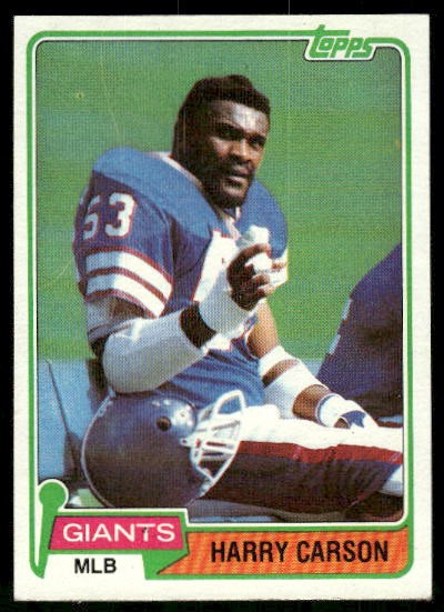 1981 Topps Harry Carson #475 New York Giants