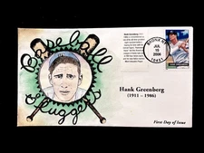 FDC ANAGRAM CACHET #4081 HANK GREENBERG
