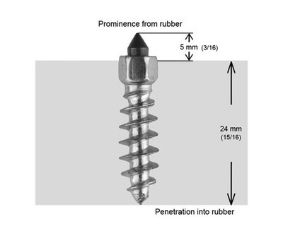 Igrip 25Mm Standard Screw Studs Qty 100 Tracks