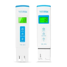 Digital pH Meter TDS Meter Combo Accurate Measurement for pH TDS EC Temp with...