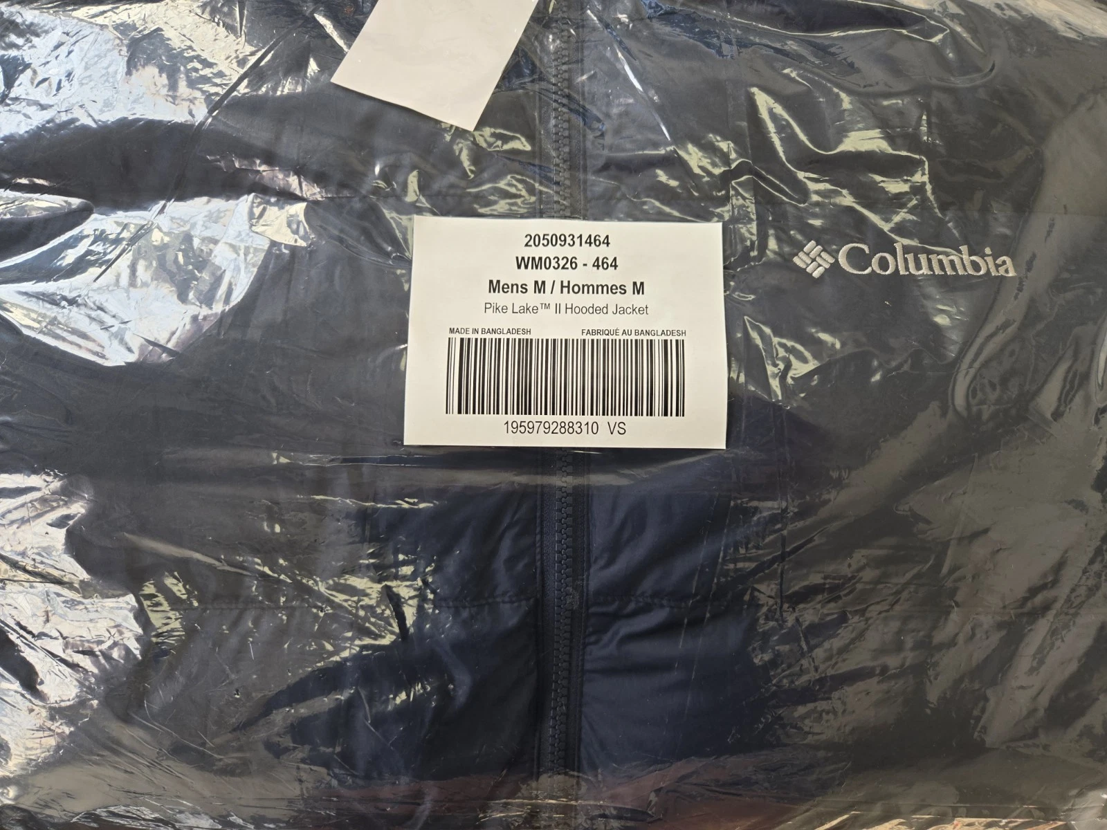 New Men's Columbia Pike Lake II Hooded Navy Puffer Jacket Size Medium image 5