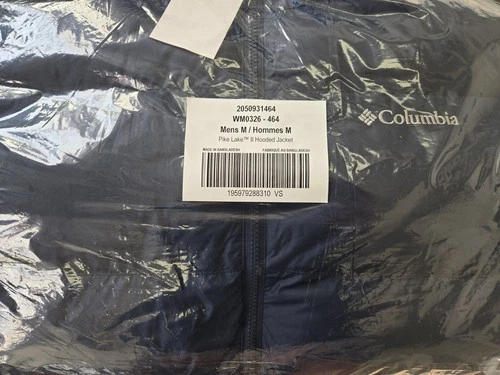 New Men's Columbia Pike Lake II Hooded Navy Puffer Jacket Size Medium image 5