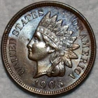 Uncirculated 1905 Indian Head Cent, Attractively Toned specimen.