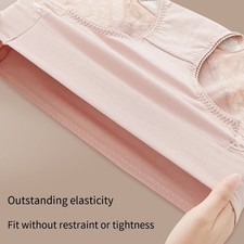 Classic Mid Rise Women Panties with Lace Trim and Breathable Cotton Fabric