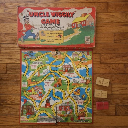 Vintage 1949 Uncle Wiggly Board Game Milton Bradley