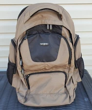Samsonite Khaki/Black  Wheeled Backpack w Organizational Pockets  17896-1477