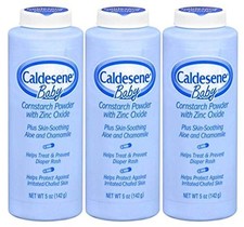 Cornstarch Baby Powder with Zinc Oxide Talc-Free Baby Powder 5 Oz 3 Pack