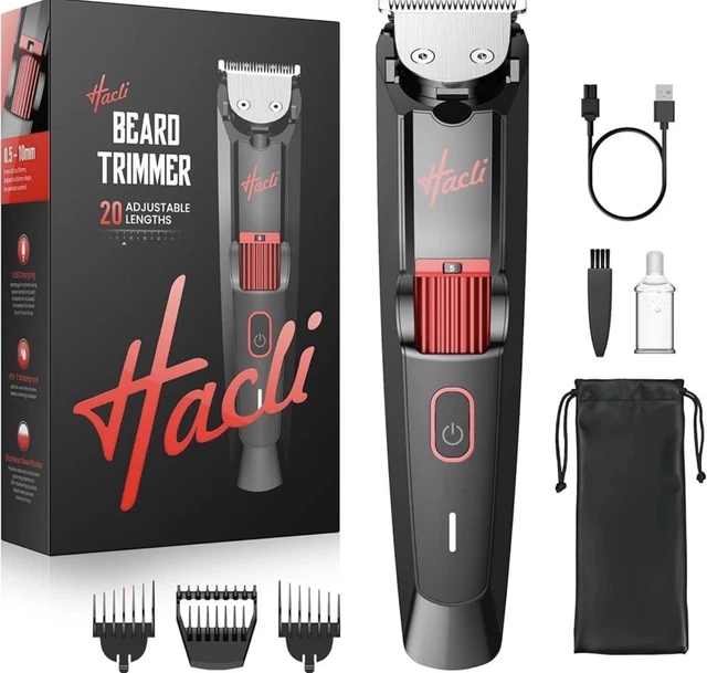 Hacli Men's Beard Trimmer with Precision Dial