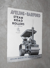 AVELING-BARFORD STEAM ROAD ROLLERS. ORIGINAL BROCHURE 1940. ILLUSTRATED 12 PAGES
