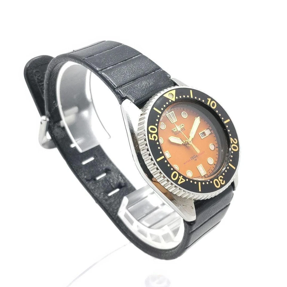 Montre de plongée Seiko 2625-0010 à quartz lunette tournante date vintage 37 ... - Photo 4/4