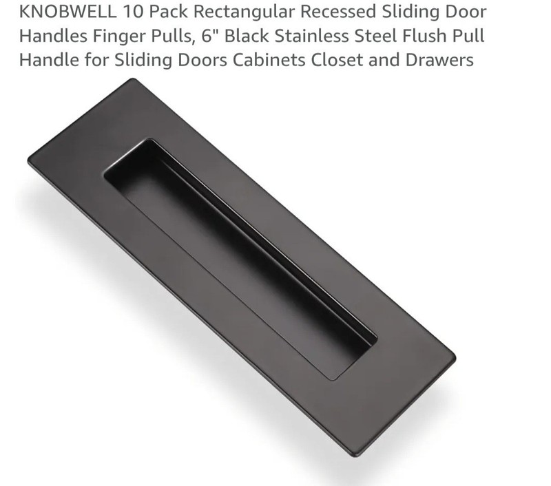 KNOBWELL 10 Pack Rectangular Recessed Sliding Door Handles Finger Pulls, New