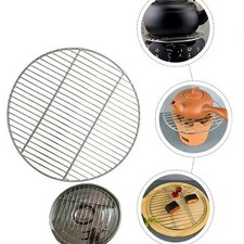 Rundes Grillnetz aus Edelstahl 43 cm tragbar BBQ Grillrost zum Grillen – Bild 2
