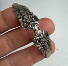 Grande Baroque Wallace Sterling Silver Adjustable Spoon Bracelet 2.5” 16 Grams