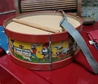 Toy Drum Chein Snow White Tin Lithograpgh Strap Drumstick Almost Mint 1938