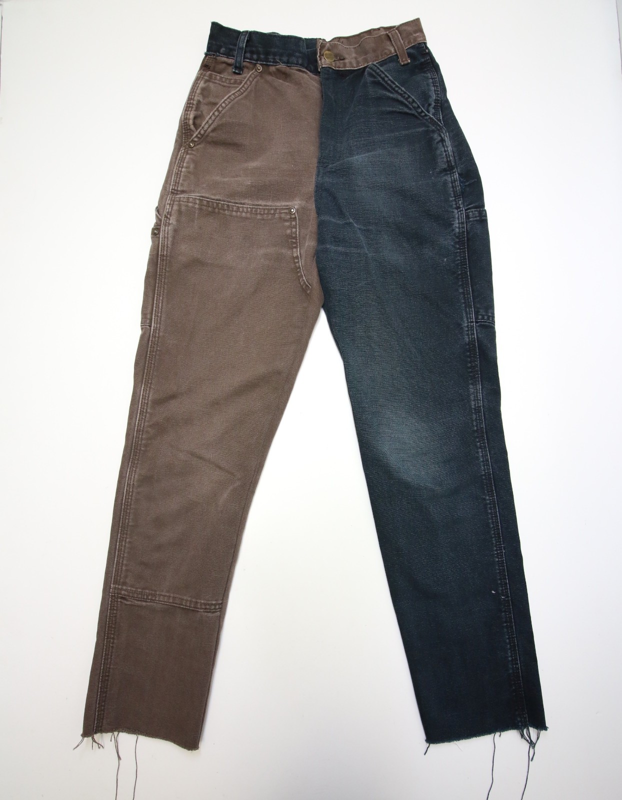 Carhartt Custom Split Patchwork Pants Womens 25 B… - image 1