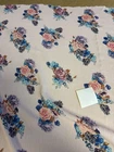 4.7 Metres Light Pink Floral Crinkle Printed Fashion Deadstock Fabric.