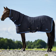 HORZE Glasgow Combo Anti-Slip Indoor Stable Horse Blanket with Neck Cover, 69"