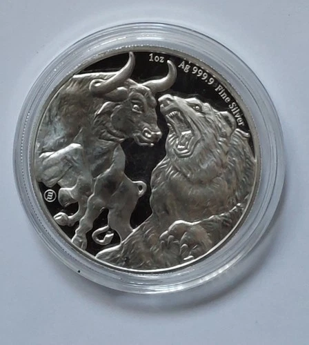 1 oz  .999 Silver 2022 Tokelau Bull And Bear