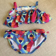 2017 Build-A-Bear Workshop Bikini Swimsuit Top Bottom Floral Multicolor RETIRED