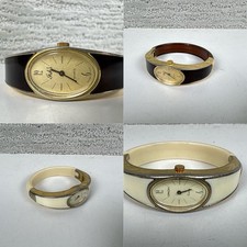 Lot of 2 Vintage Womens Cuff Band Analog Watc...