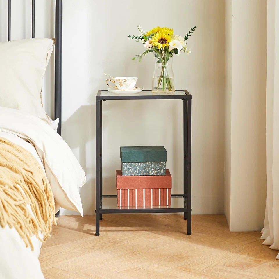 Table dAppoint à 2 Niveaux, Table Basse, Table de Chevet, Table Téléphone, Bo... - Photo 4/4