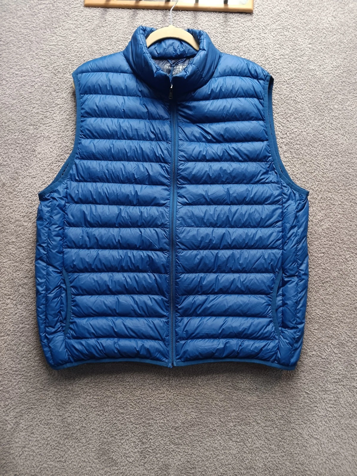 Saddlebred Down Puffer Vest Men’s XL Blue 90/10 Feather Zip