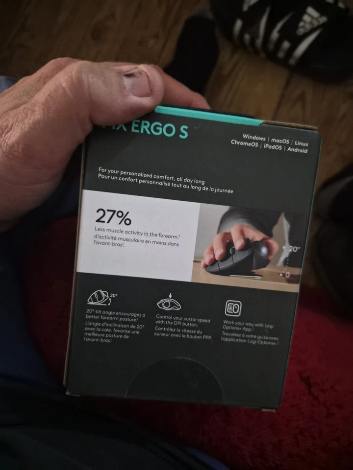 Logitech MX ERGO S Wireless Ergonomic Trackball Mouse w/ 6 Programmable Buttons - Image 4 of 4