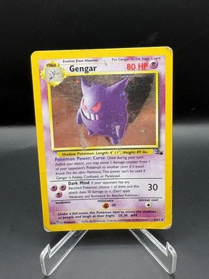 Gengar 5/62 Fossil Holo Vintage Pokémon Card 1999 HP - Image 1 of 4