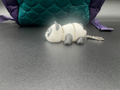 3D Printed Flexi 3in Backpack Buddy Panda Bear