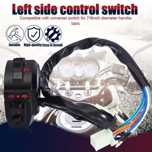 Motorcycle Dirtbike ATV Control Turn Signal Horn Light Low High Beam Left Switch - Picture 4 of 12