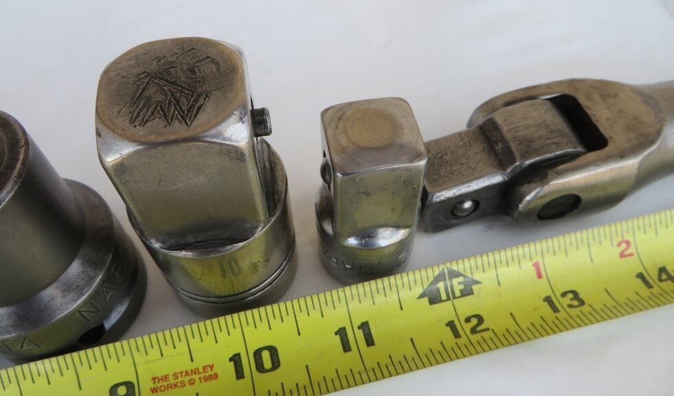 Lot USA 3/4" drive NAPA Tools NH55 Breaker Bar; (2) Adapters; and (5