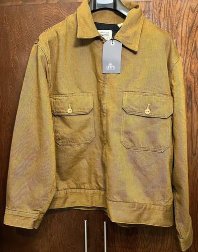 Levi's Made and Crafted LMC Union Trucker Jacket Nugget Yellow Rinse Men’s Sz XL - product listing photo