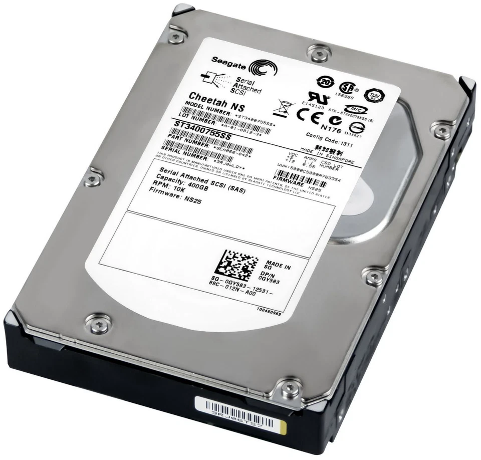 Hard Drive Dell 0GY583 GY583 400GB 10000RPM 16MB SAS ST3400755SS 3.5'' Inch - Image 2 of 3