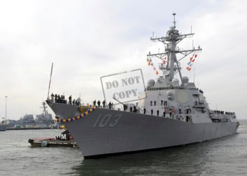 US Navy USN chasseur lance-missiles guidé USS Truxtun (DDG 103) D1 8X12 PHOTOGRAPHIE - Photo 1/1