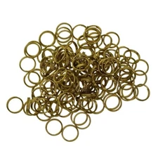12 mm Solid Brass Round Keychain Split Key Rings Loop 50 pcs