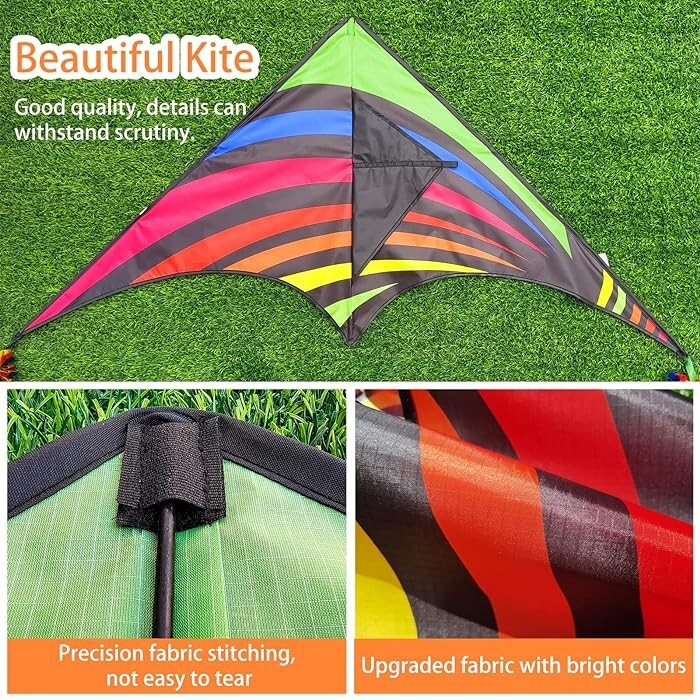 Delta Kite for Beginners Kids & Adults Easy to Fly 3 PackMint's