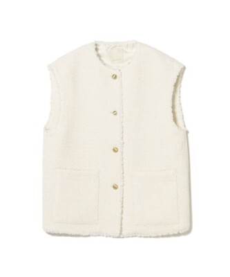 (ASK availability First) BEAMS  Tweed Gilet  new