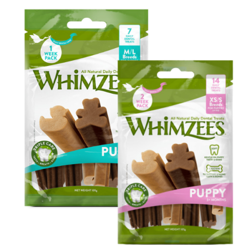 Whimzees Puppy Snack per Cani Cuccioli Snack Dentali Naturali e Vegetali 105 g - Foto 1 di 11
