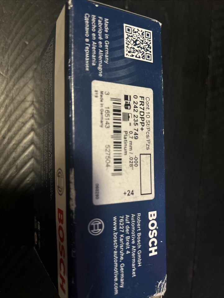 Lote de 10 bujías Bosch Platinum Plus FR7DPP+ para Volvo C70 S40 S60 S80 S90 Foto 2 de 4