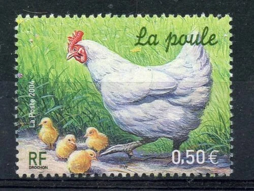 Timbre de 2004 - Les animaux de la ferme La poule - N° 3663 Neuf - Photo 1/1