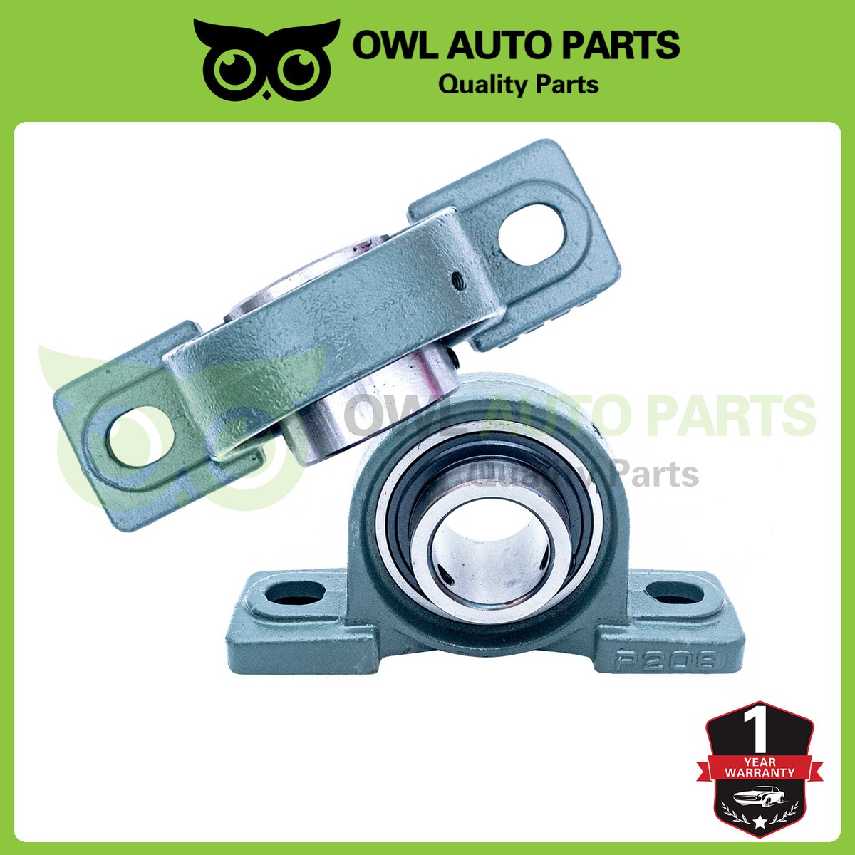 UCP208-24 Pillow Block Bearing - 1-1/2 Inch Bore, Self-Aligning, 2-Bolt Mount (Pack Of 2)