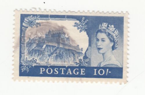 Great Britain 1955. Queen Elisabeth II. Edinburgh Castle. 10/-. Sc# 311. Used - Picture 1 of 2