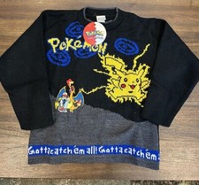 Vintage Pok mon Youth Knit Sweater Multiple Size and Colors - Pikachu and more 