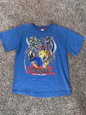 Vintage Y2K 90s Yu-gi-oh Anime T-Shirt Blue Small Measurements In Description