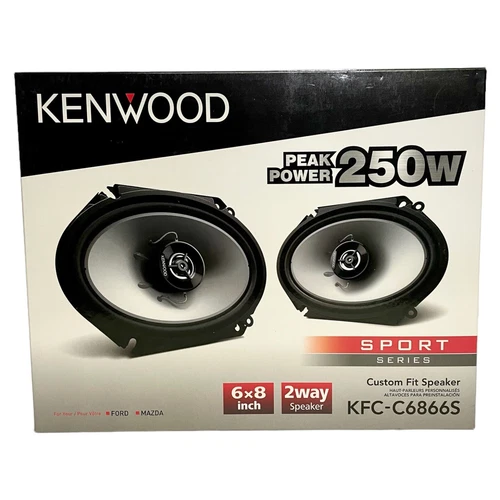 Kenwood KFC-C6866S 6x8" Sport Series 2-Way 250 Watts Max Car Audio Speakers Pair