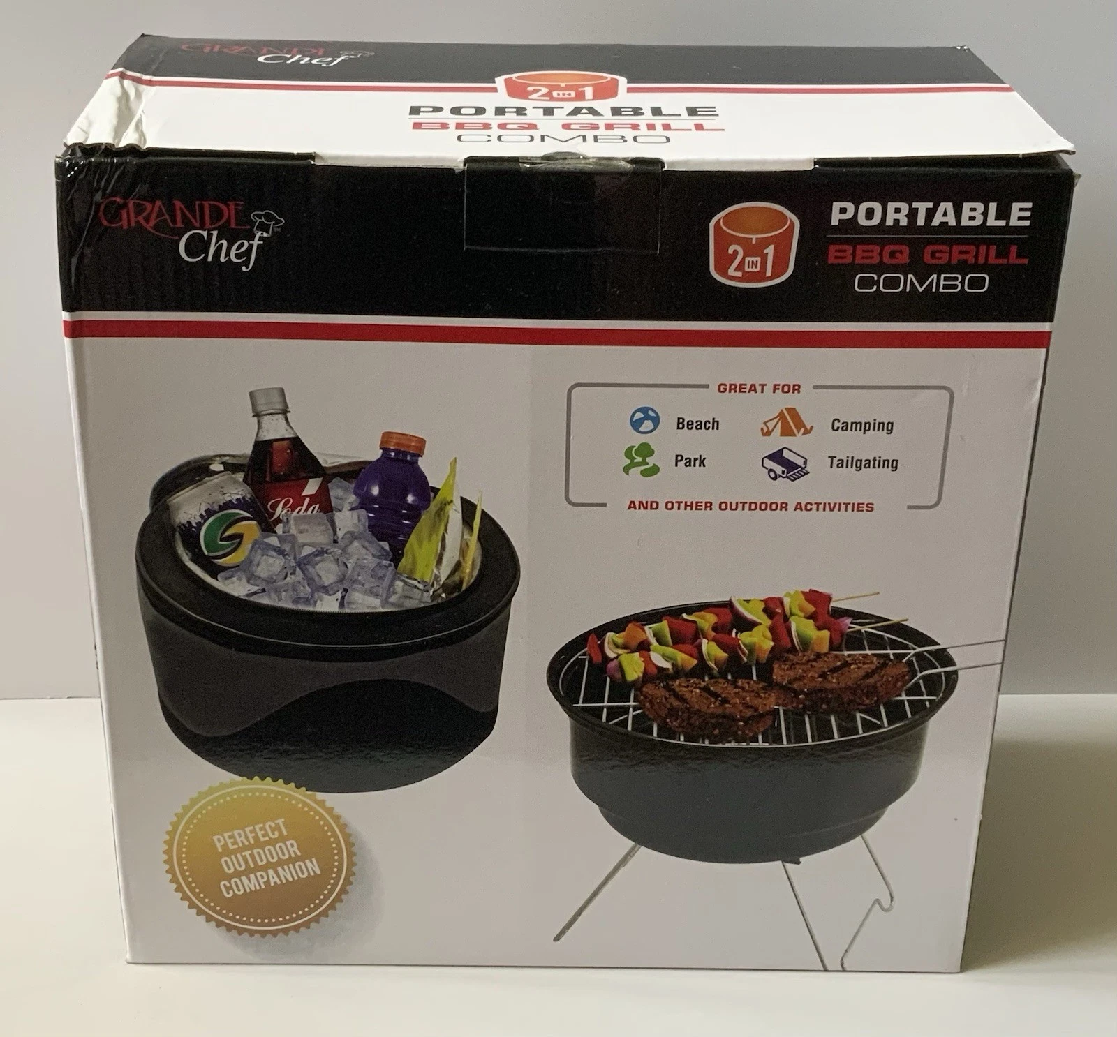 Grande Chef 2-1 Portable BBQ Grill Combo