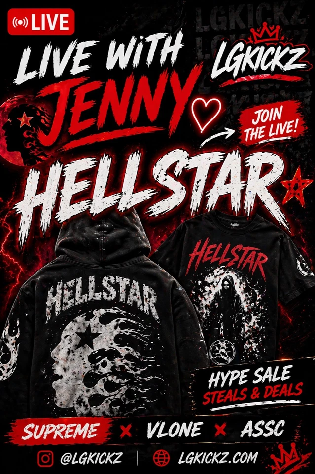 🎥 Live with Jenny: Hellstar Heat 🔥 Supreme & Vlone Exclusives!