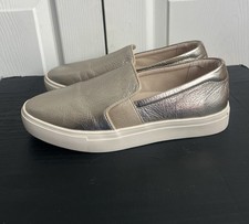 Birdies Women's The Swift Gold Leather Slip On Sneakers Size 8