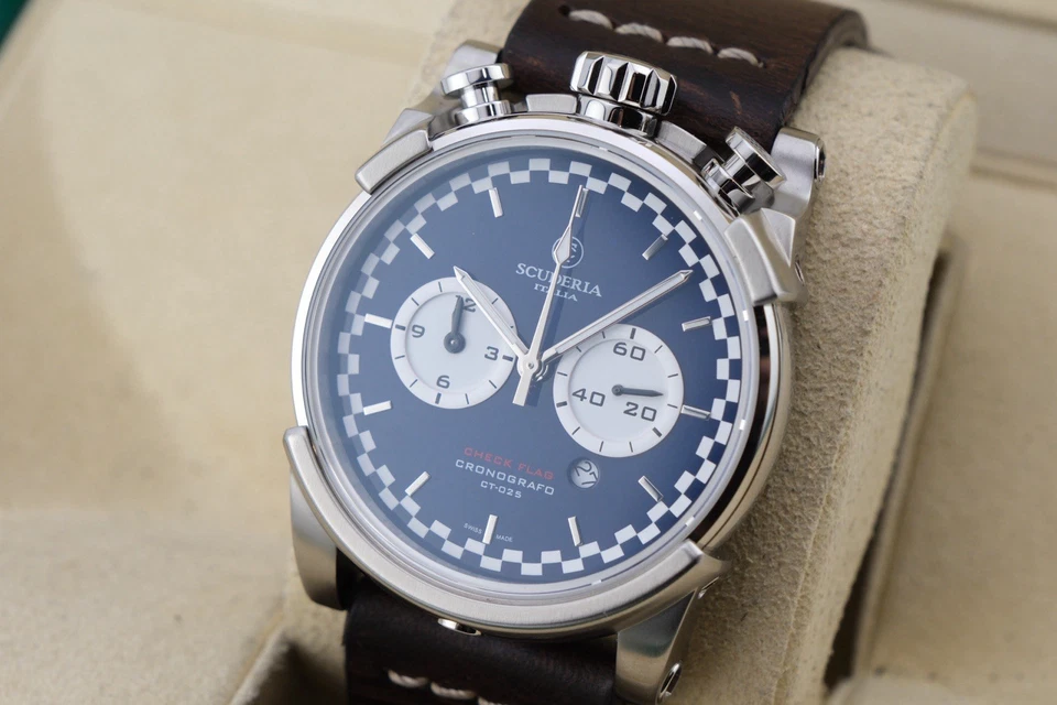 CT Scuderia Saturno Men's 44mm Bullhead Quartz Chronograph Watch CT-025 Working - Image 2 of 4