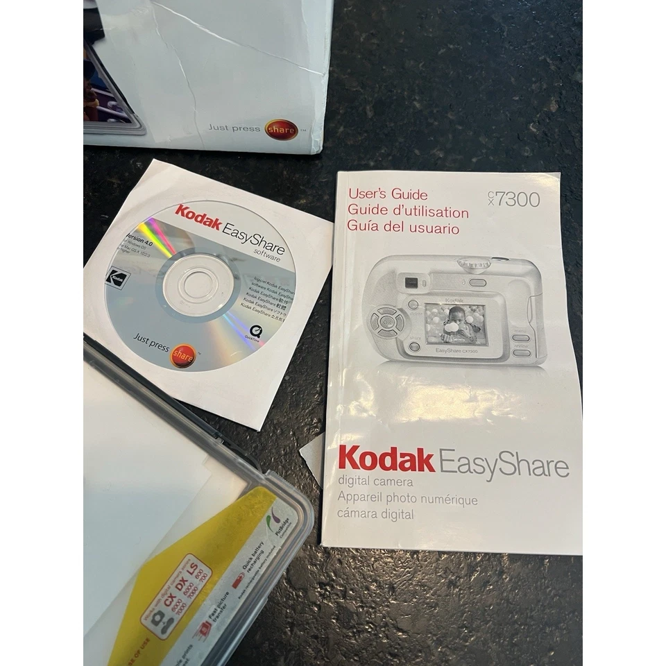 Kodak EasyShare Printer Dock Easy Share Cx 7300 Camera Cords Manual Paper Bundle - Image 4 of 4